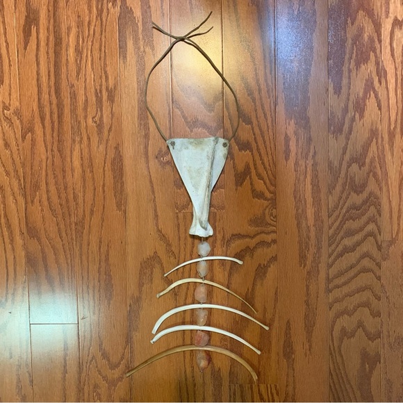 Bone Necklace Crystal Breastplate Tribal Warrior Medicine Goddess Costume - Picture 2 of 6